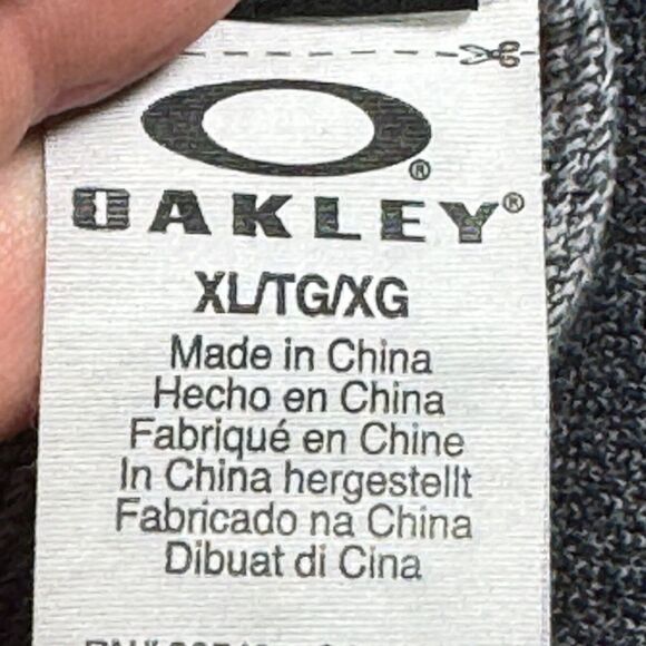 Oakley Hoodie Mens XL Gray Spellout Logo Pullover Sweatshirt Pocket Athleisure - Picture 10 of 11